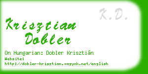 krisztian dobler business card